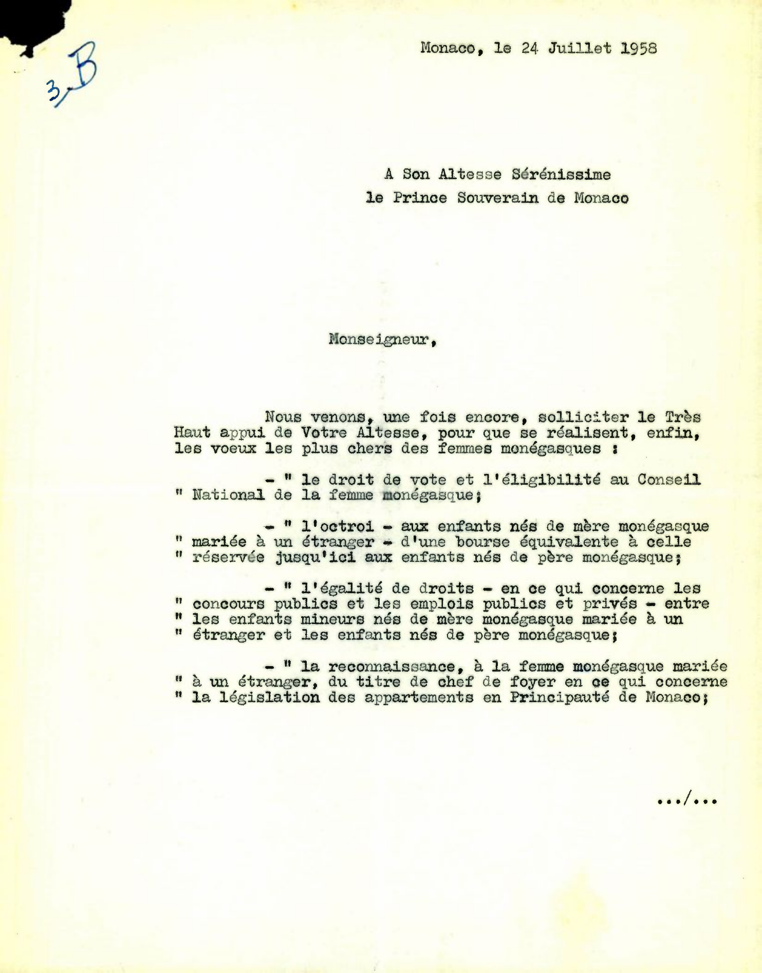 Archive 1 : À peine l’association autorisée, la première demande part.