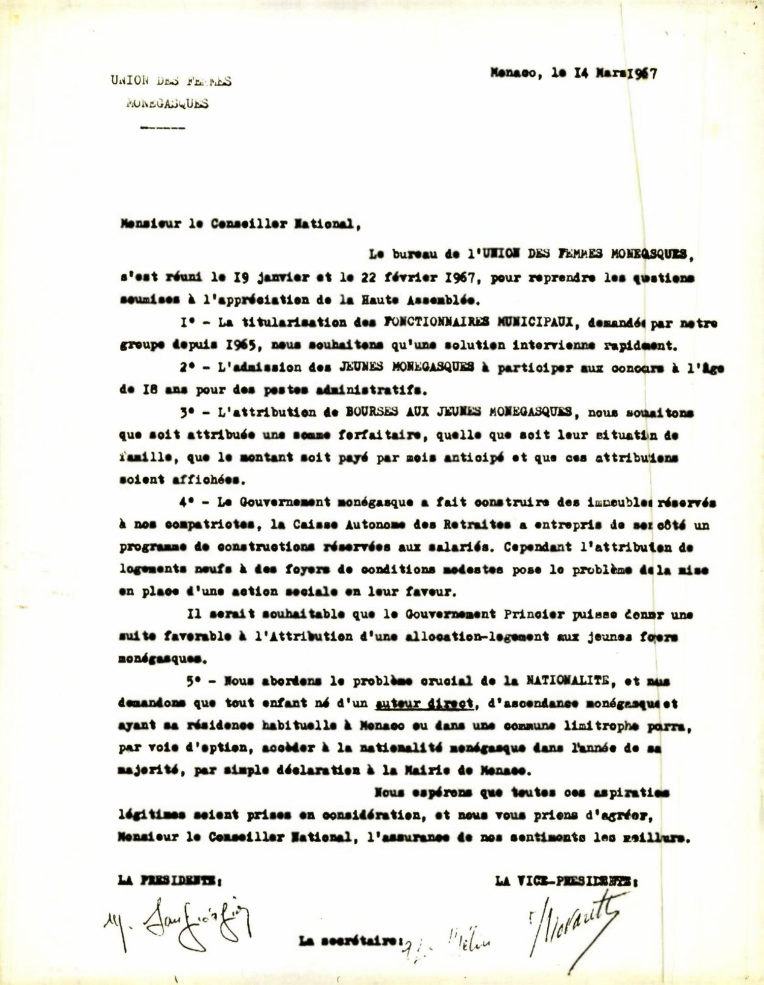 Archive 3 : Écrire au Conseil National.