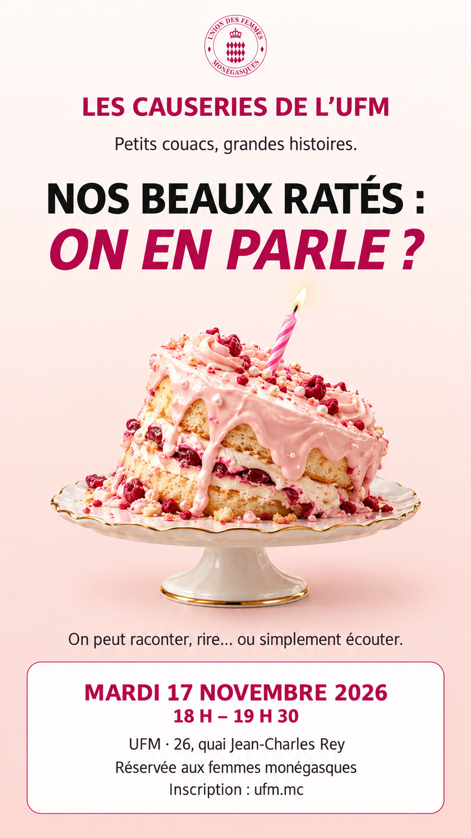Affiche des Causeries de l’UFM du 17 novembre 2026